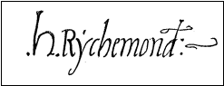 Richmond's signature, the same on all his letters from the age of eight